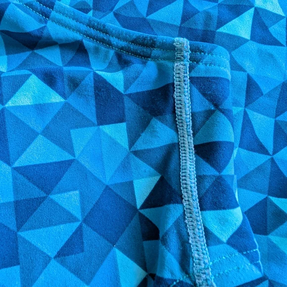 TYR Blue Geometric Swimsuit - Picture 3 of 5